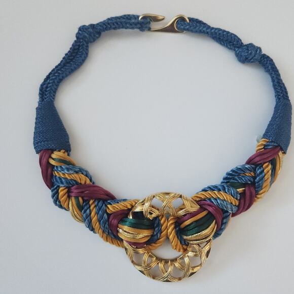 Vintage Braided Belt Gold Hardware - Picture 1 of 8